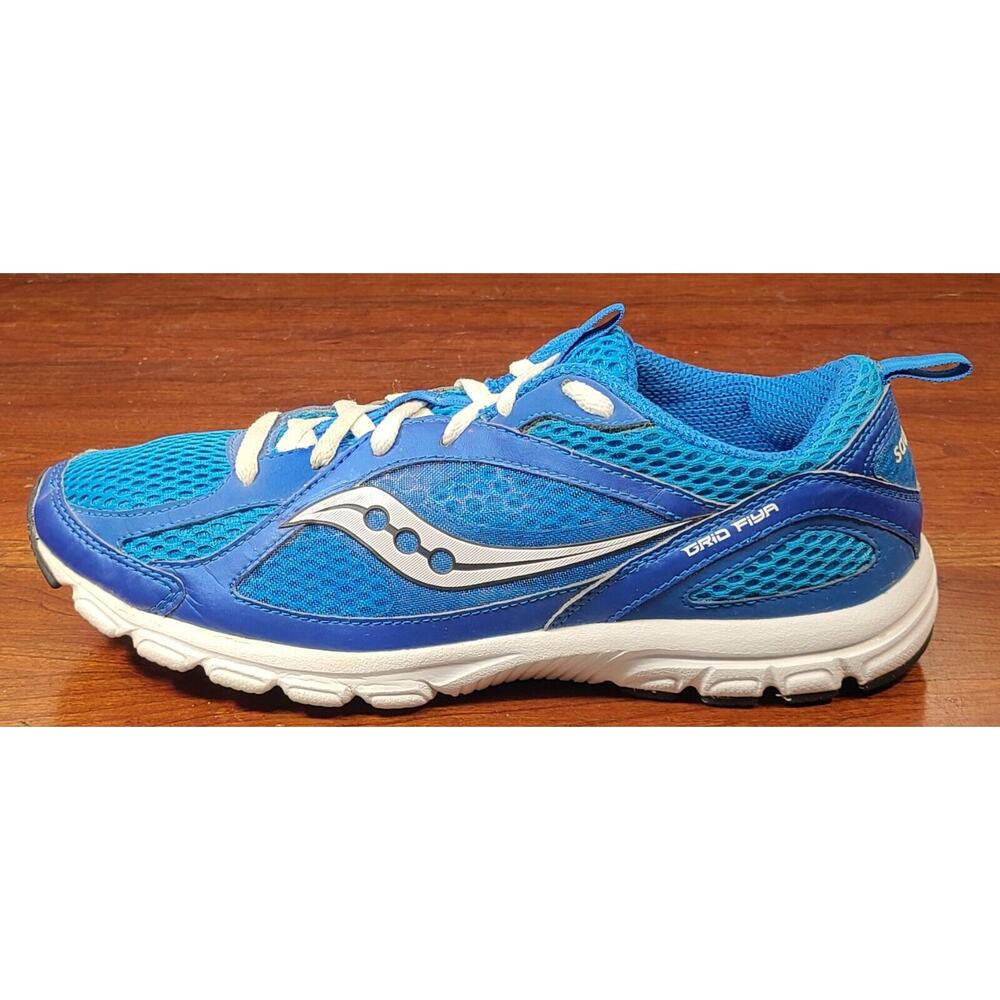 Saucony Grid Fiya Blue White Lightweight Running Shoes Women's Size 10 15147-4